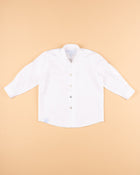 Camisa popelina colarinho mao/ branco